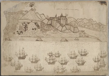 View of the Fort and the Roadstead of Elmina